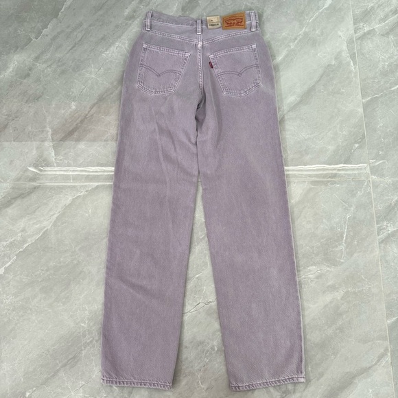 Women's Levi's Purple '94 Baggy Mid-Rise Straight Leg Jeans 100% Cotton 24 x 31 - Picture 8 of 16